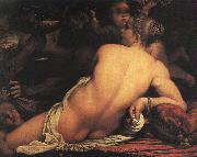 Annibale Carracci Venus with Satyr and Cupid oil